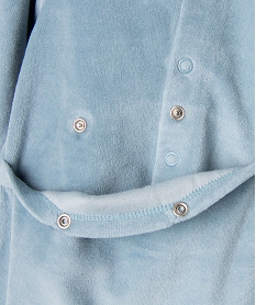 pyjama en velours bebe avec message sur le buste bleu standardG537301_3