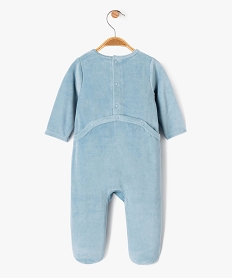 pyjama en velours bebe avec message sur le buste bleu standardG537301_4