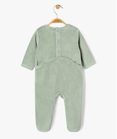 pyjama en velours motif lapin bebe vert standard pyjamas veloursG537901_4