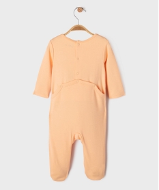 pyjama dors-bien bebe en coton avec motif poitrine orange standardG538801_3