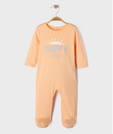 pyjama dors-bien bebe en coton avec motif poitrine orange standardG538801_4