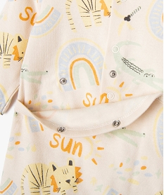 pyjama a pont-dos pressionne en jersey de coton bebe beige standardG539001_3