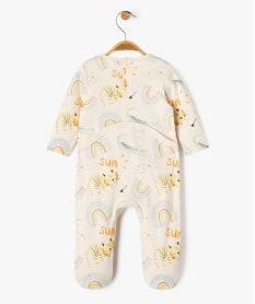 pyjama a pont-dos pressionne en jersey de coton bebe beige standardG539001_4