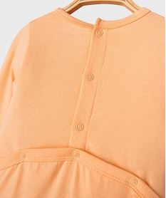 pyjama en coton avec motif poitrine bebe fille orange standardG539601_3