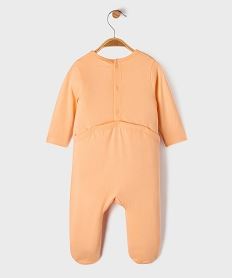 pyjama en coton avec motif poitrine bebe fille orange standardG539601_4