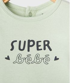pyjama en coton avec motif poitrine bebe fille vert standardG539701_2