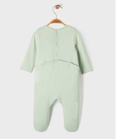 pyjama en coton avec motif poitrine bebe fille vert standardG539701_4
