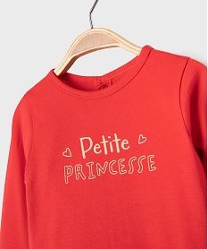 pyjama en coton avec motif poitrine bebe fille rose standardG539801_2