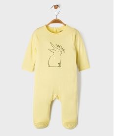 GEMO Pyjama dors-bien en coton avec motif sur le buste bébé garçon jaune standard