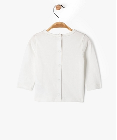 tee-shirt manches longues avec ouverture integrale au dos bebe beigeG541701_3