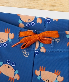 maillot de bain a motifs crabes bebe garcon bleu standardG544301_2