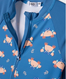 combishort de bain a motifs crabes enfant anti uv upf 50 bleu standardG544401_2