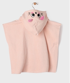 cape de bain a capuche bebe fille motif chaton rose standardG544601_3