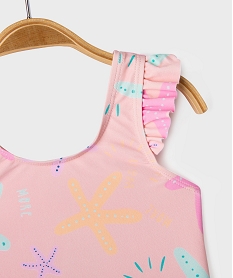 maillot de bain 2 pieces a motifs etoiles de mer bebe fille rose standardG545001_2