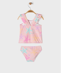 maillot de bain 2 pieces a motifs etoiles de mer bebe fille rose standardG545001_4