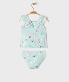 maillot de bain tankini a motifs chats bebe fille bleu standardG545101_4