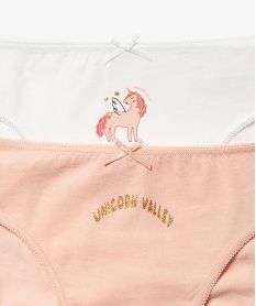 culottes a motifs licornes fille (lot de 3) roseG545401_2