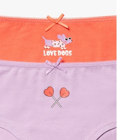 shorties a motifs coeurs fille (lot de 3) violetG546401_2