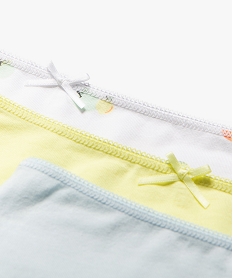 shorties en coton stretch motifs fruits fille (lot de 3) jauneG546701_2