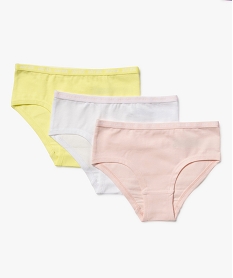 GEMO Shorties en coton biologique fille (lot de 3) Jaune