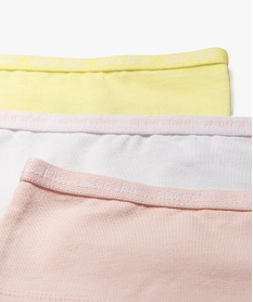 shorties en coton biologique fille (lot de 3) jauneG546901_2