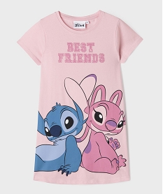 GEMO Chemise de nuit tee-shirt imprimé fille - Stitch rose standard