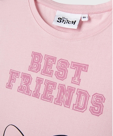 chemise de nuit tee-shirt imprime fille - stitch rose standardG547201_2