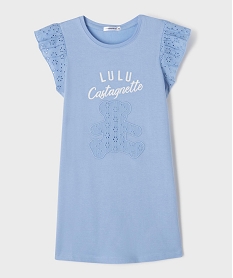 GEMO Chemise de nuit à manches volantées fille - LuluCastagnette bleu standard