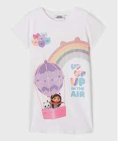 chemise de nuit imprime fille - gabby et la maison magique blanc vifG547601_4