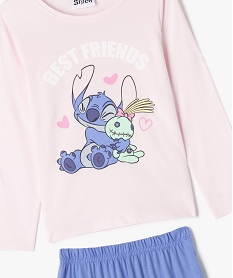 pyjama bicolore avec motif stitch fille - disney roseG548001_2