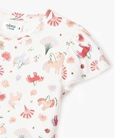 pyjashort a motifs licornes avec manches a volants fille imprimeG548401_2