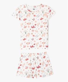 pyjashort a motifs licornes avec manches a volants fille imprimeG548401_4