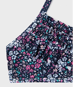 maillot de bain 2 pieces a fleurs et volants fille bleuG549201_2