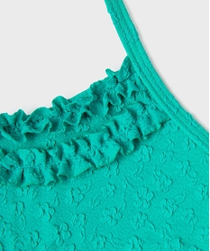 maillot de bain 2 pieces avec fronces fille bleu standardG549401_2