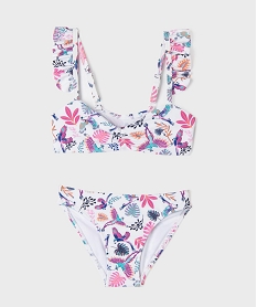 GEMO Maillot de bain 2 pièces à motifs exotiques bébé fille Rose