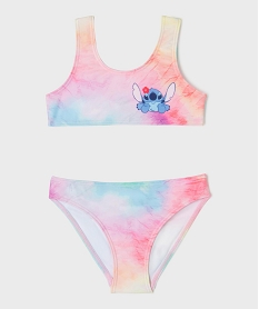 GEMO Maillot de bain 2 pièces tie-and-dye fille - Stitch Imprimé