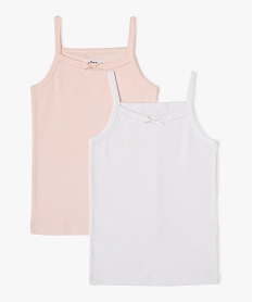 GEMO Débardeurs en coton fille (lot de 2) Multicolore