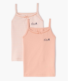 GEMO Débardeur lingerie à fines bretelles fille (lot de 2) - LuluCastagnette rose standard