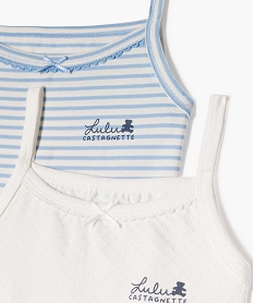 debardeur lingerie a fines bretelles fille (lot de 2) - lulucastagnette bleuG550801_2