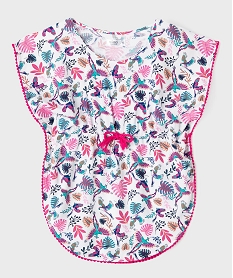 GEMO Robe de plage à motifs exotiques fille Rose