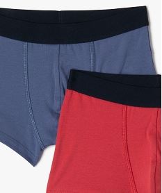 boxers en coton stretch avec inscription fantaisie garcon (lot de 2) multicoloreG551501_2
