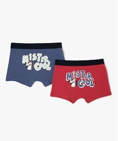 boxers en coton stretch avec inscription fantaisie garcon (lot de 2) multicoloreG551501_3