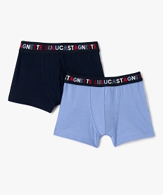 GEMO Boxers en coton stretch garçon (lot de 2) - LuluCastagnette Bleu