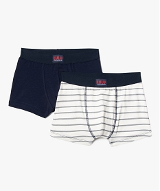 GEMO Boxers en coton stretch garçon (lot de 2) - LuluCastagnette Bleu