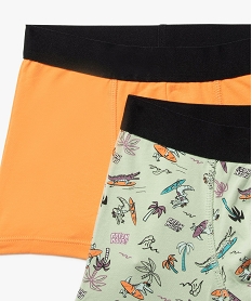 boxers a motifs surf et uni garcon (lot de 2) orangeG552201_4