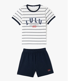 GEMO Pyjashort avec haut rayé garçon - LuluCastagnette Imprimé