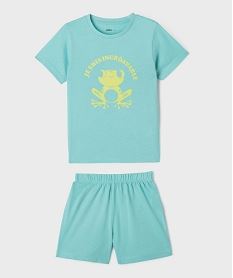 GEMO Pyjashort motif avec motif sur le buste garçon bleu standard