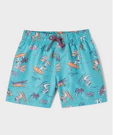 GEMO Short de surf à motifs crocodiles garçon vert standard