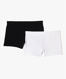 GEMO Boxers en maille côtelée extensible fille (lot de 2) Multicolore