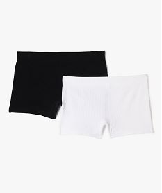 boxers en maille cotelee extensible fille (lot de 2) multicoloreG555801_3